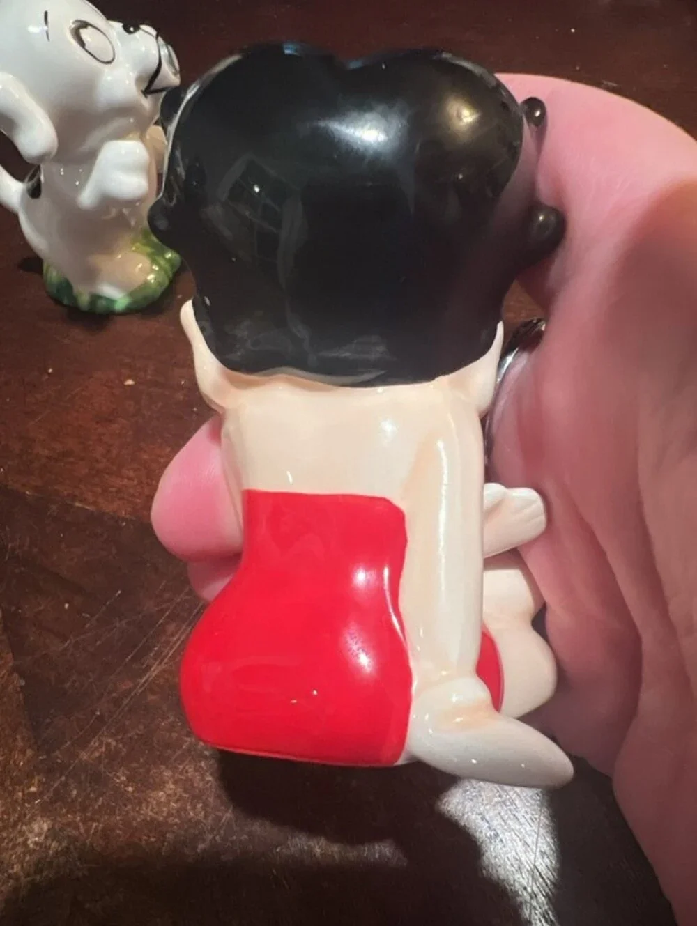 Vintage Betty Boop and Pudgy Kissing Ceramic Salt and Pepper Shaker Set